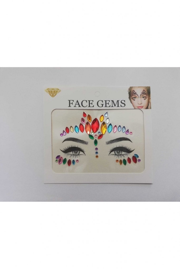 Kendinden Yapışkanlı Yüz Taşı Sticker Face Gems Model9