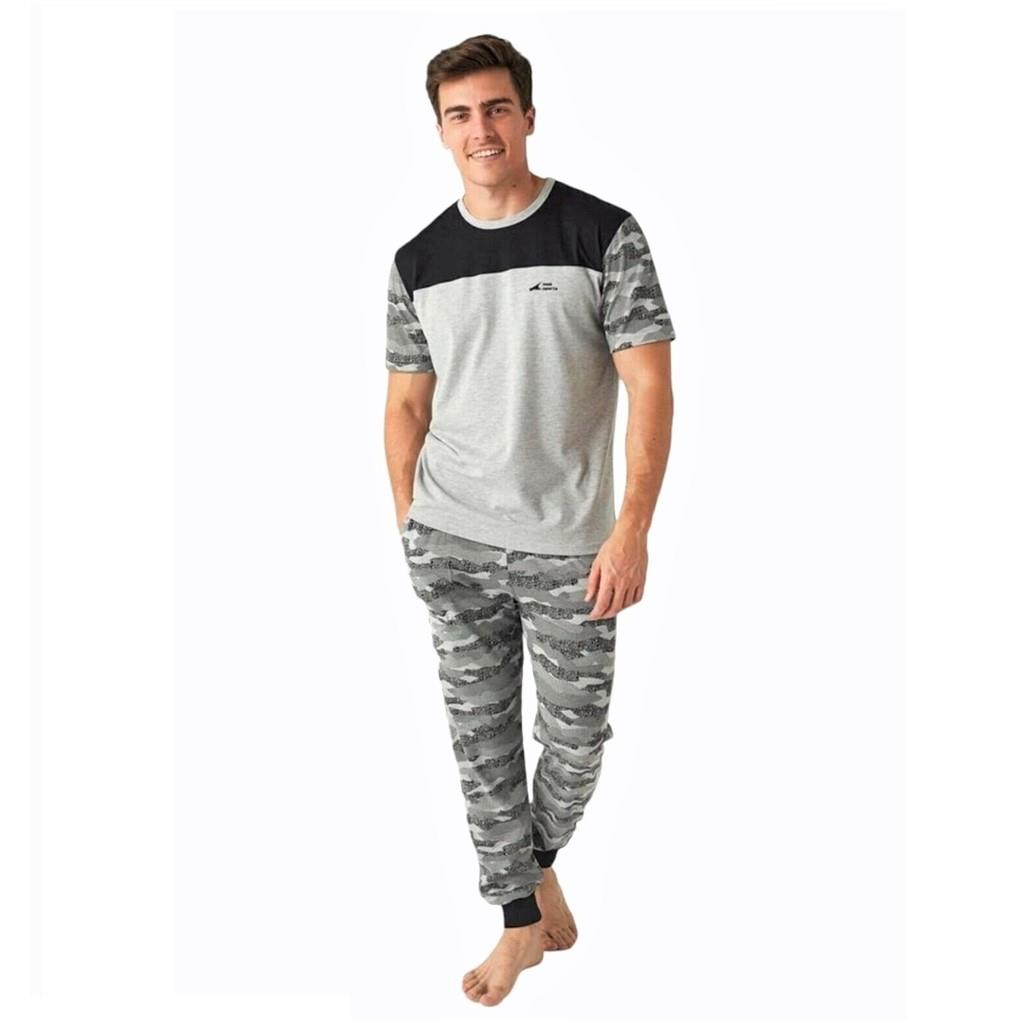 Mod Collection Kamuflaj Paçası Lastikli Erkek Pijama Takım
