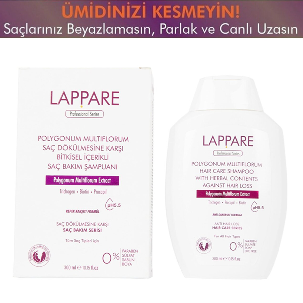Lappare Polygonum Multiflorum Bitkisel Saç Bakım Şampuanı 300Ml.
