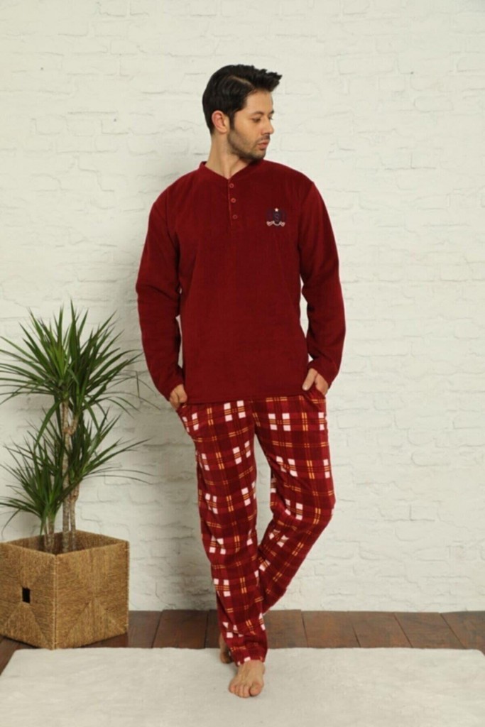 Erkek Welsoft Polar Pijama Takımı 20014-Bl