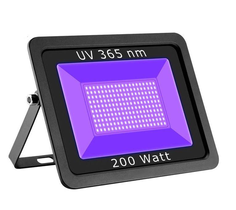 200W Uv 365-370Nm Led Projektör Kürleme Işık Parti Ambiyans Ip66