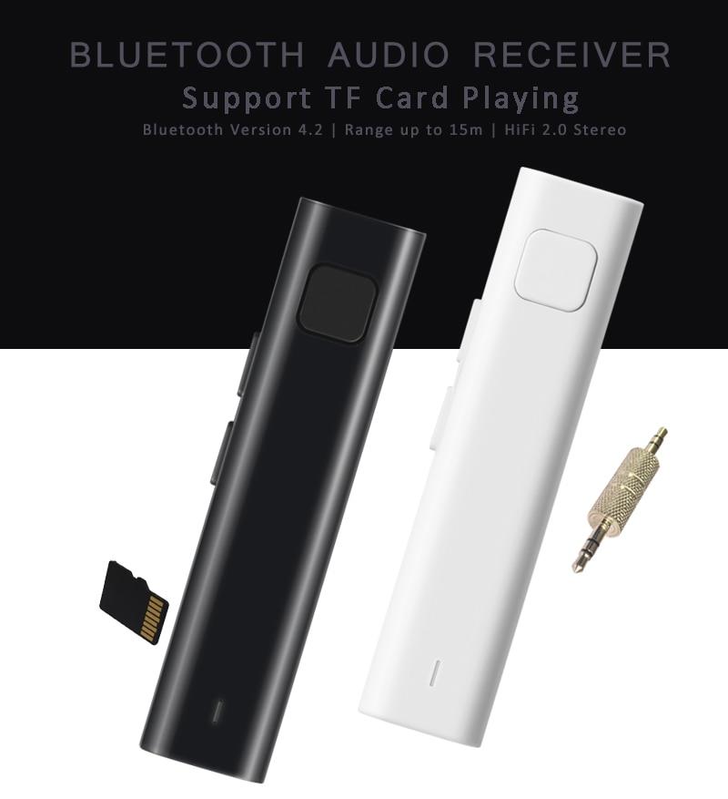 Bluetooth 4.2 Stereo Araç Kiti Aux Kablosuz Alıcı Adaptörü Müzik Telefon Mp3