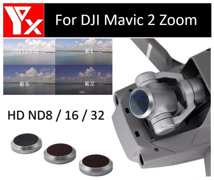 Dji Mavic 2 Zoom Kamera Lensi İçin 3 Lü Filtre Set Hd Nd8/16/32 Nötr Yoğunluk