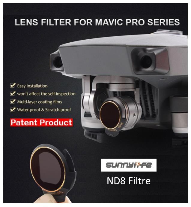 Dji Mavic Pro Kamera İçin Kızaklı Upgrade Versiyon Optik Lens Filtre Nd8