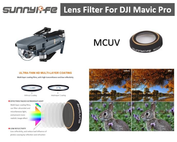 Dji Mavic Pro Kamera Lens İçin  Mcuv Ultraviole Filtre