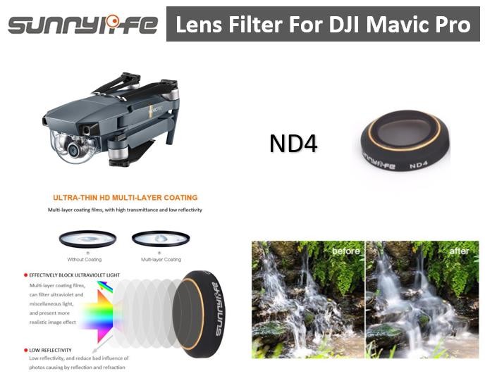 Dji Mavic Pro Kamera Lens İçin Nd4 Filtre Nötr Yoğunluk