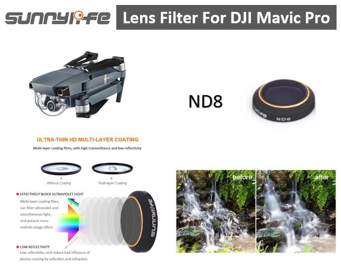 Dji Mavic Pro Kamera Lens İçin Nd8 Filtre Nötr Yoğunluk