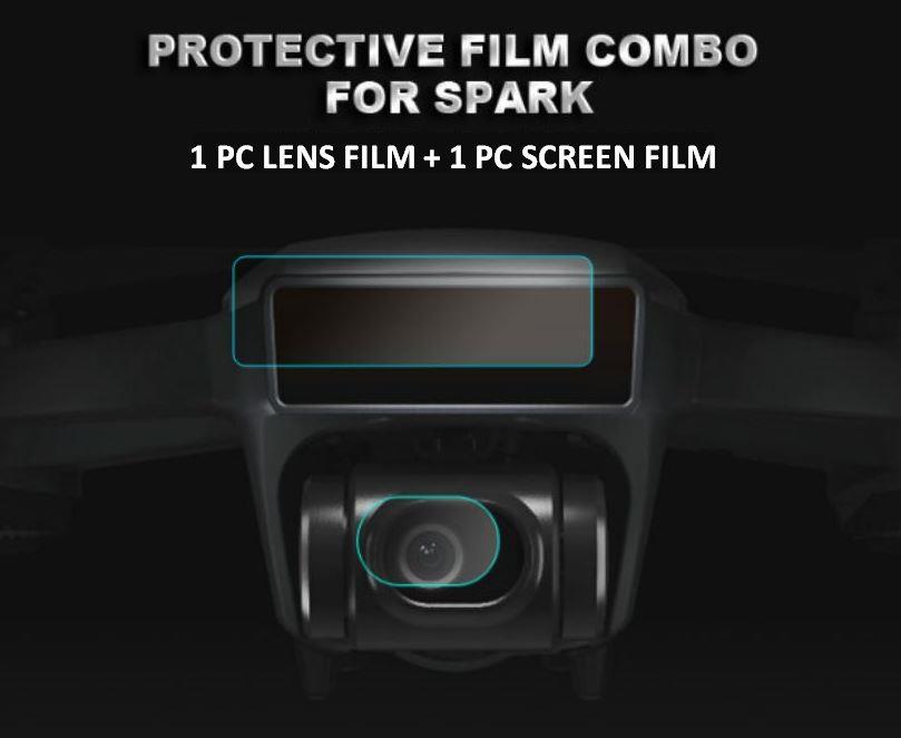 Dji Spark 2 Adet Kamera Lens Koruyucu Film Drone Vücut Ekran Filmi