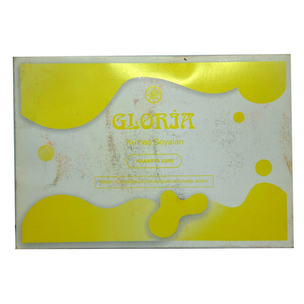 Gloria Kumaş Boyası Kanarya Sarı 10 Gr Paket