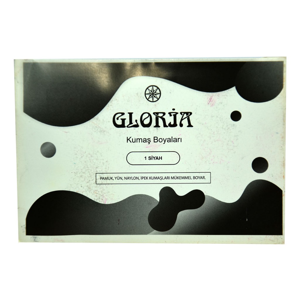 Gloria Kumaş Boyası Siyah 10 Gr Paket