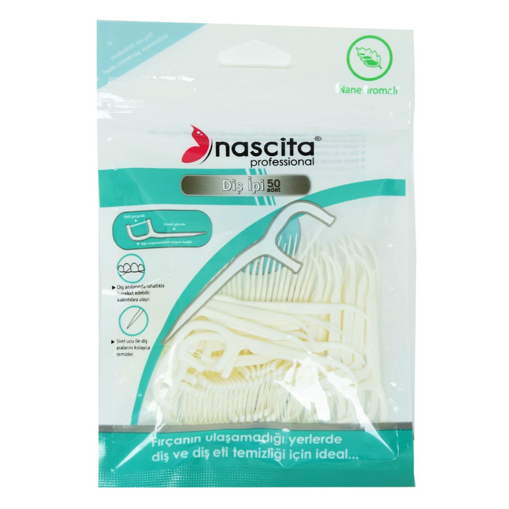 Nascita Nane Aromalı Kürdanlı Diş İpi 50 Li Paket