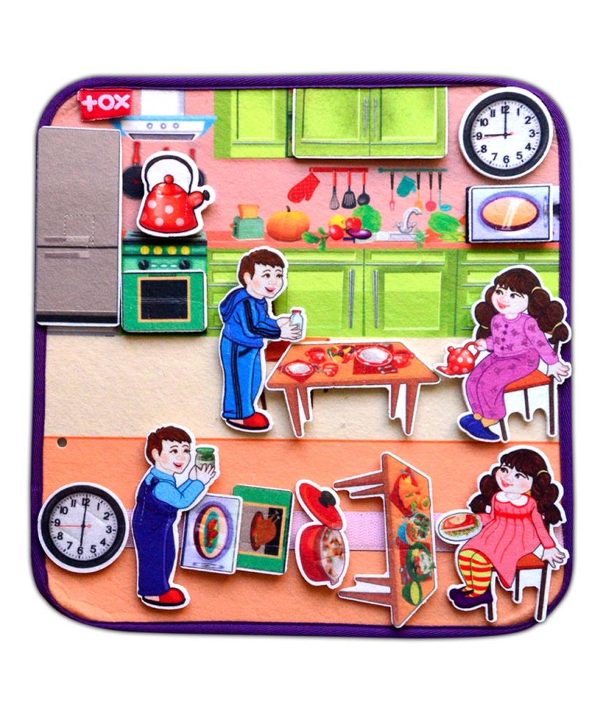 Tox ( Mutfak ) Keçe Cırtlı Aktivite Sayfası - Çocuk Etkinlik , Eğitici Oyuncak