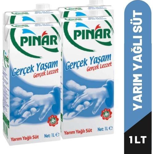 Pınar Süt Yarım Yağlı 1 Lt 4'Lü