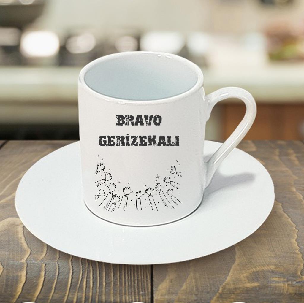 Bravo Ger*Zekal* Türk Kahvesi Fincanı Kişiye Özel Hediye