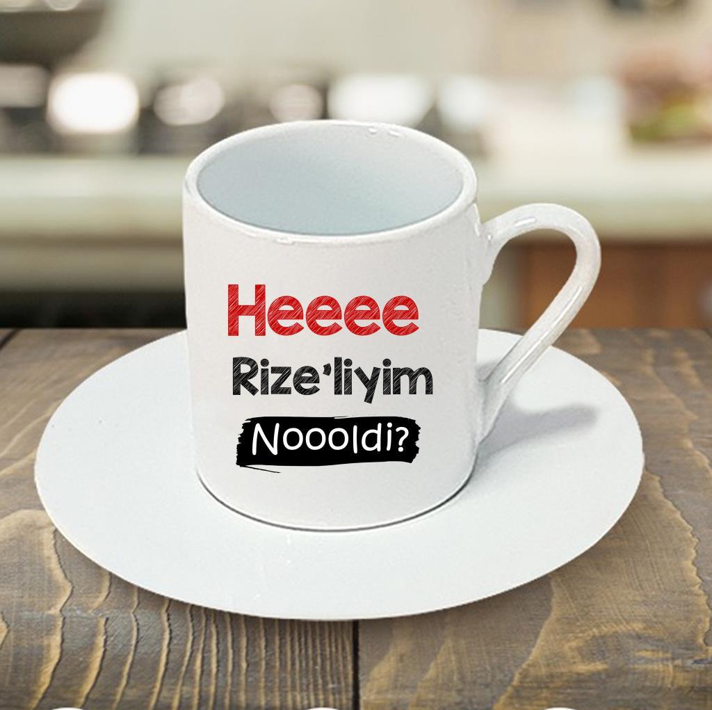 He Rizeliyim Nooldi? Türk Kahvesi Fincanı Kişiye Özel Hediye