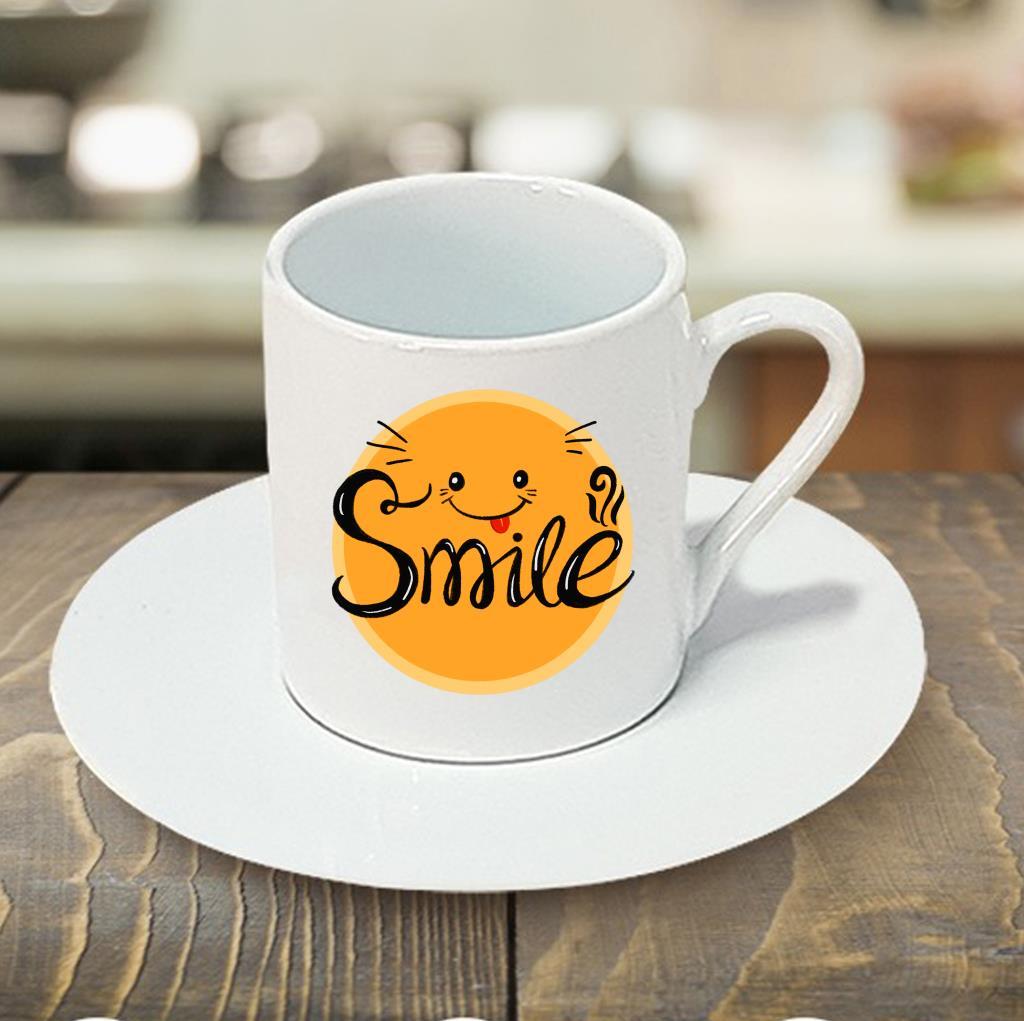 Smile Türk Kahvesi Fincanı Kişiye Özel Hediye