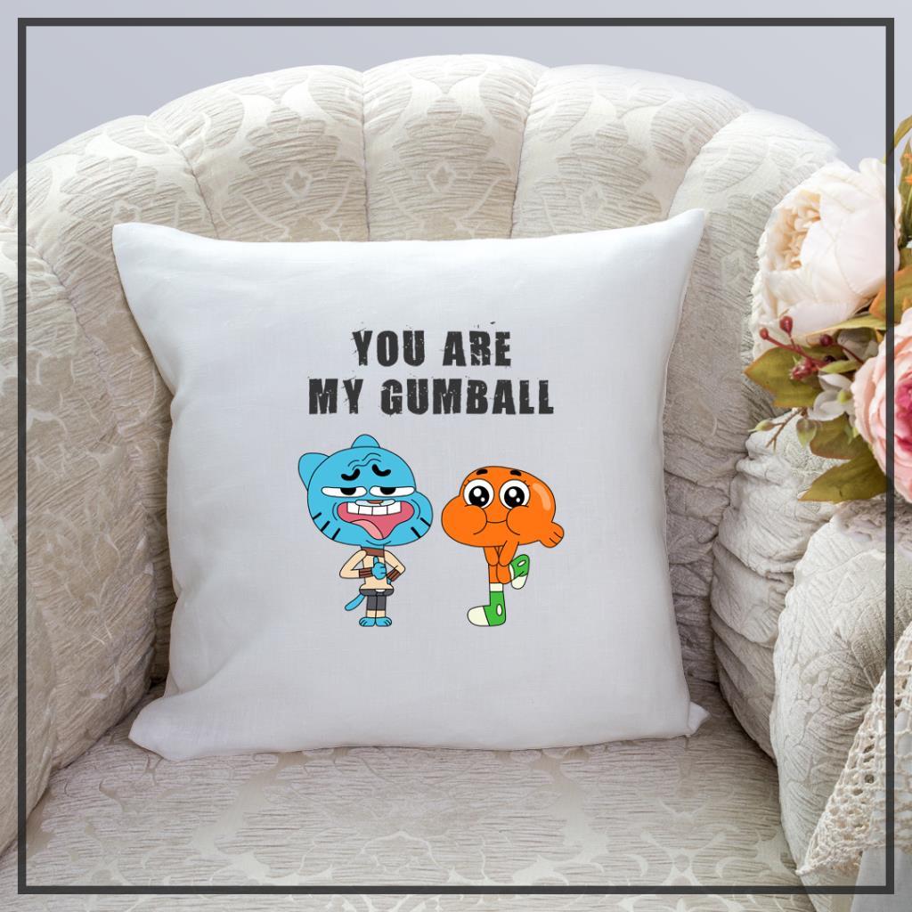 You Are My Gumball (2'Li) Tasarımlı Kişiye Özel Baskılı Yastık