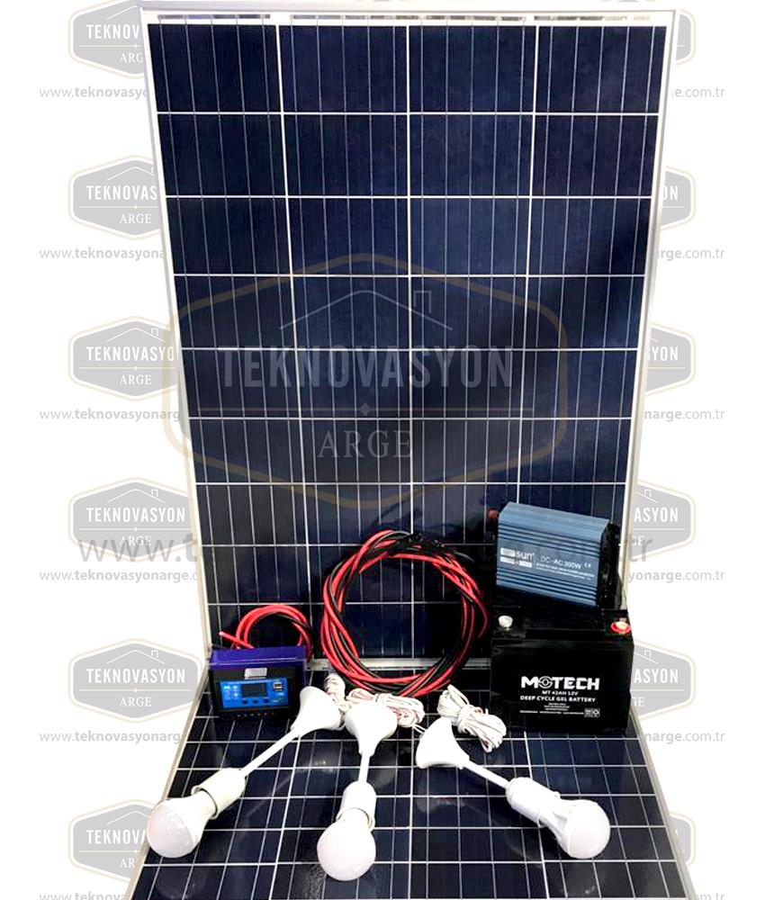 105 Watt Güneş Paneli̇ Tv Aydinlatma Paketi̇ Solar Paket