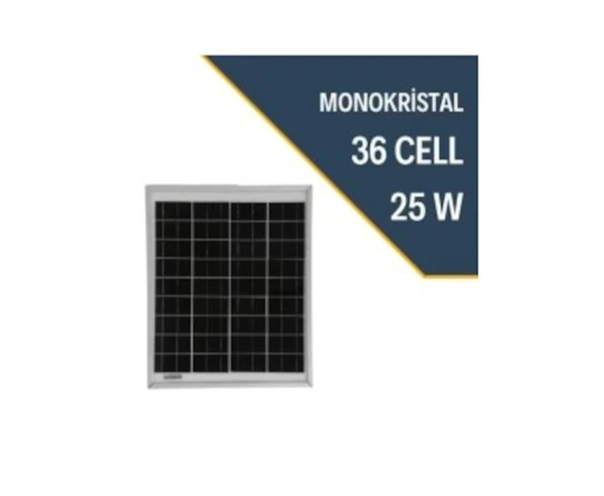 Teknovasyon Arge 25 Watt Monokristal Güneş Paneli 25 W 12V