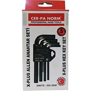 Cer-Pa Norm X Plus Allen Anahtar Seti Kısa 8 Psc