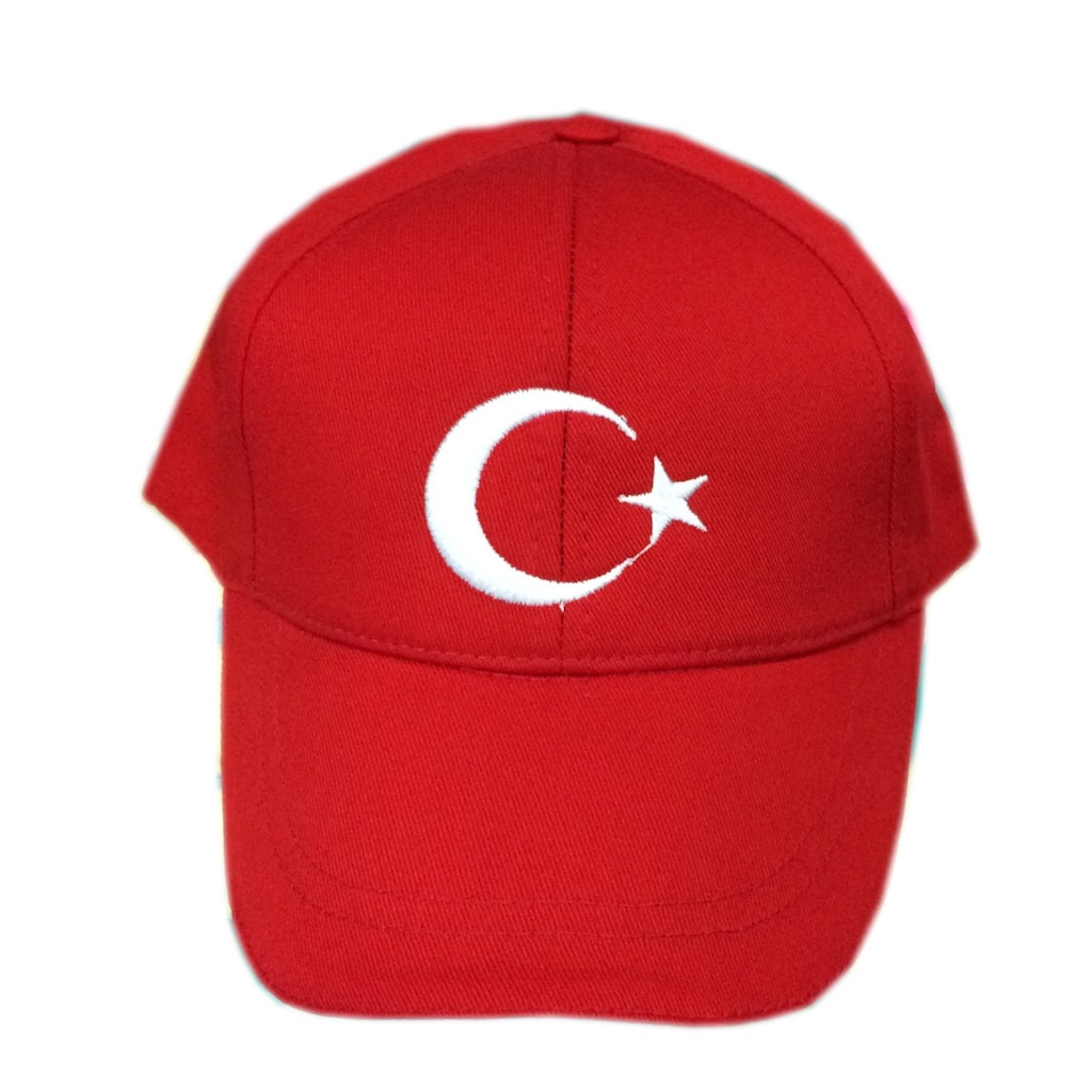 Ay Yildiz Türk Bayrakli Kirmizi Şapka Standart Beden