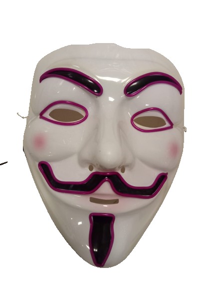 Cadilar Bayrami Halloween Vennatta Mor Işikli Maske 22Cmx20Cm