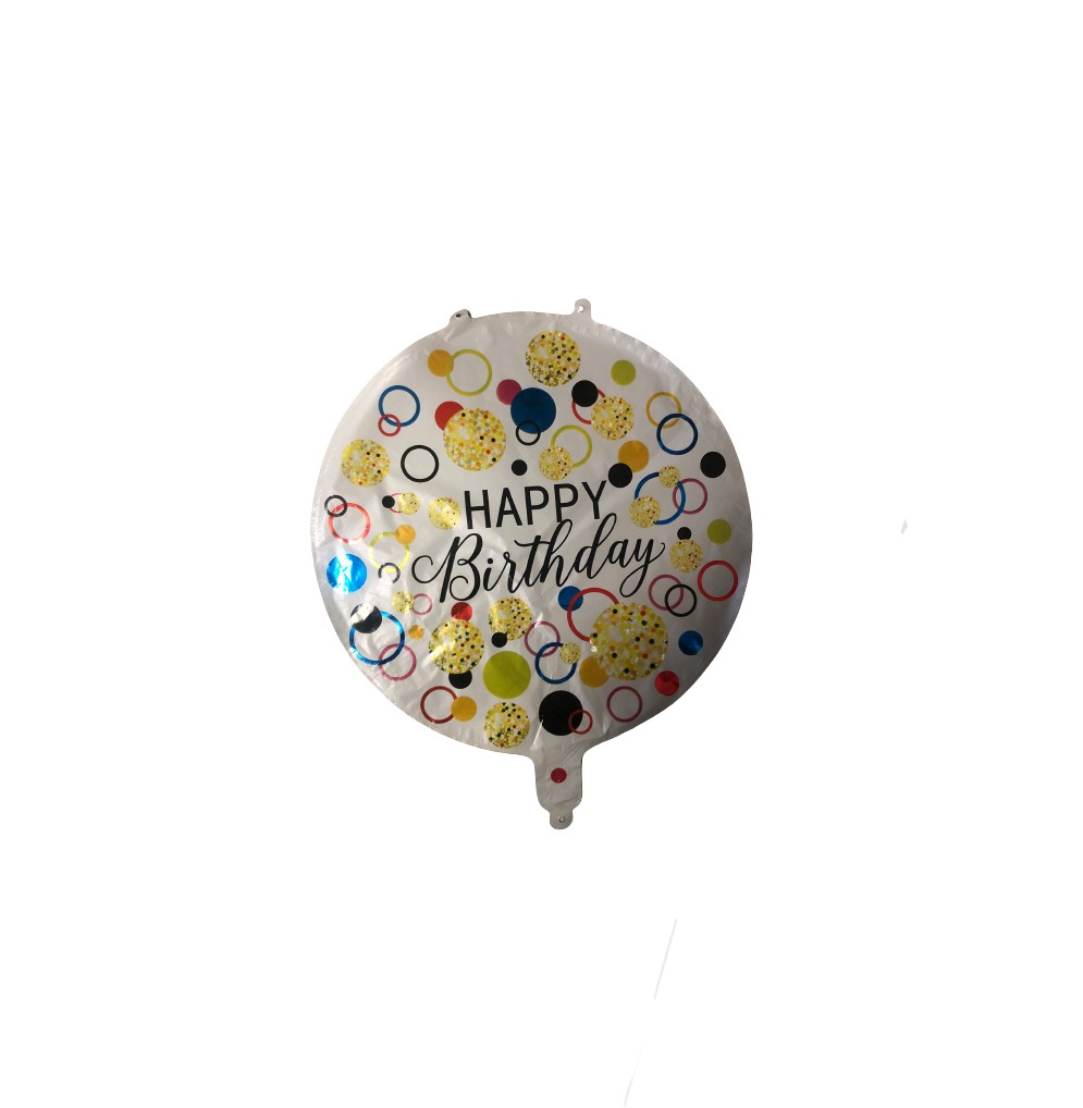 Folyo Balon Happy Bi̇rthday Renkli̇ Halkali 18'' Dü 15