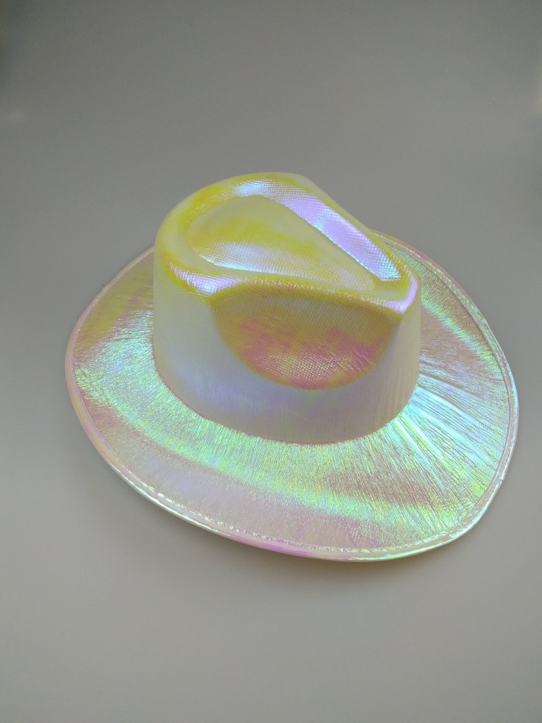 Kovboy Şapkasi Hologramli Beyaz
