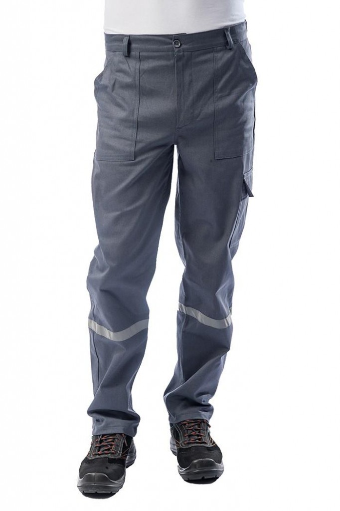 Kışlık Teknik İş Pantolonu 2958 Simplex 7/7 390 Gsm %100 Pamuklu Renk Gri