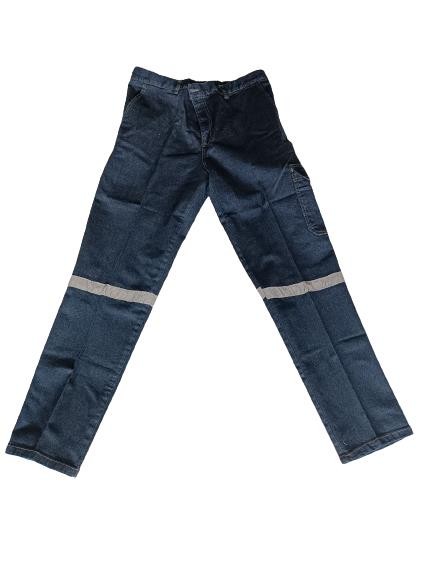 Kot İş Pantalonu Full Lycra Reflektörlü Mavi Renk