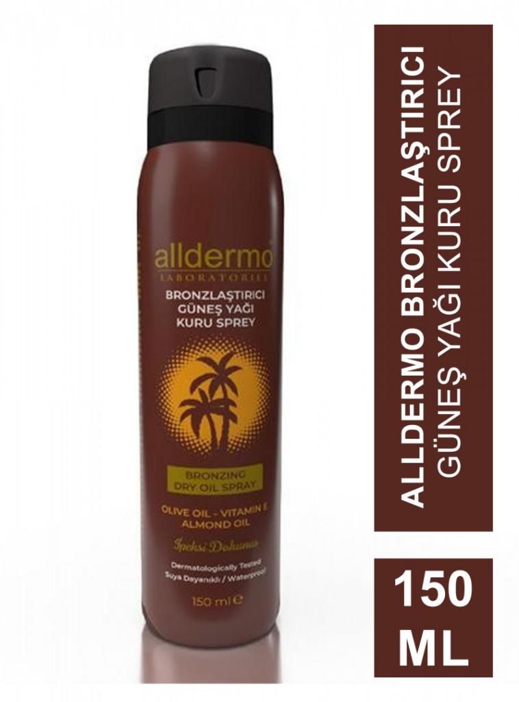 Alldermo Bronzlaştirici Güneş Yaği Kuru Sprey Dry Oi̇l 150 Ml