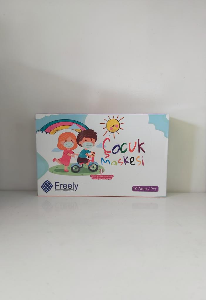 Freely Çocuk Maskesi̇ 10 Lu Paket (Telli̇)