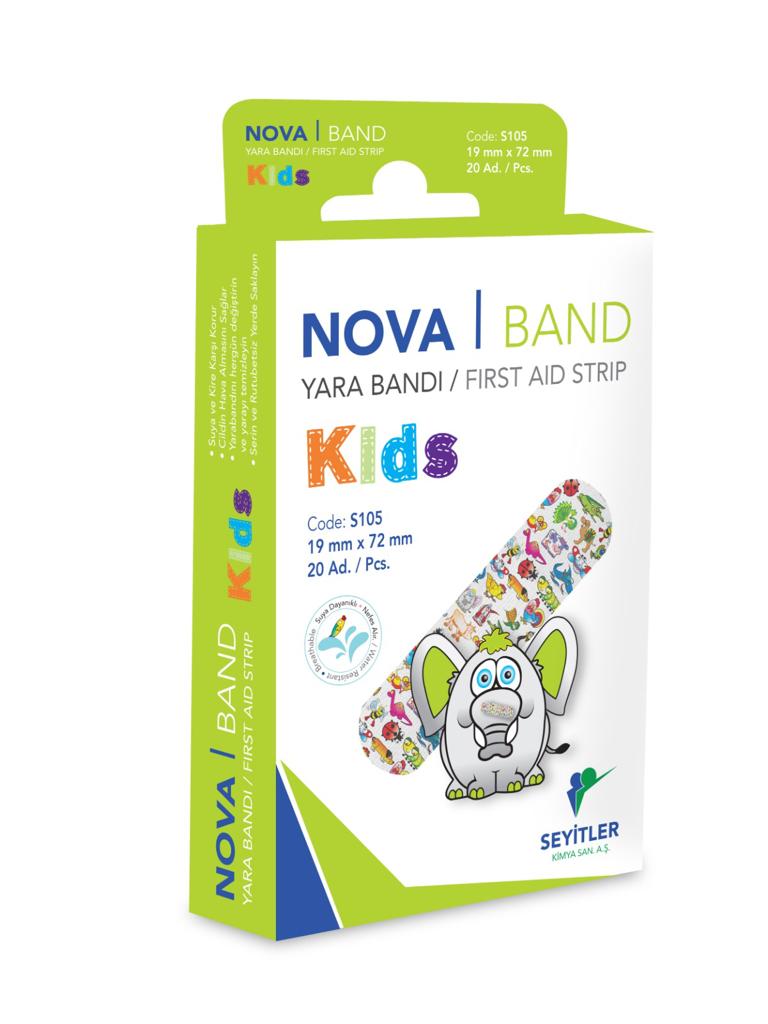 Nova Band Ki̇ds Desenli̇ Çocuk Yara Bandi 20 Adet 1 Kutu